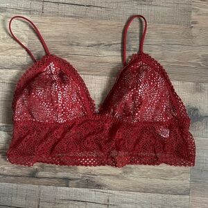 Victoria’s Secret sexy lace red bralette adjustable straps size small